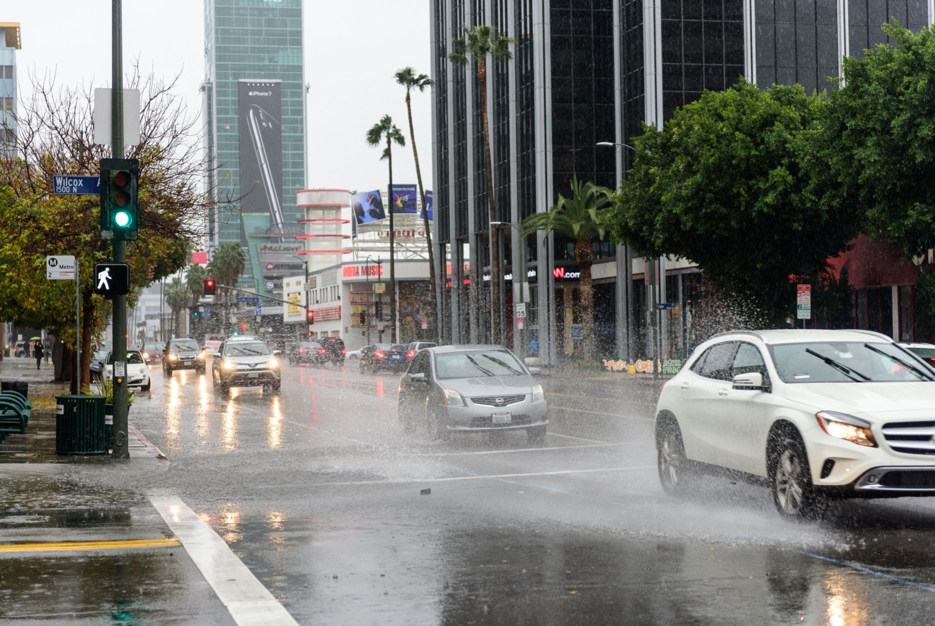 los angeles sous la pluie