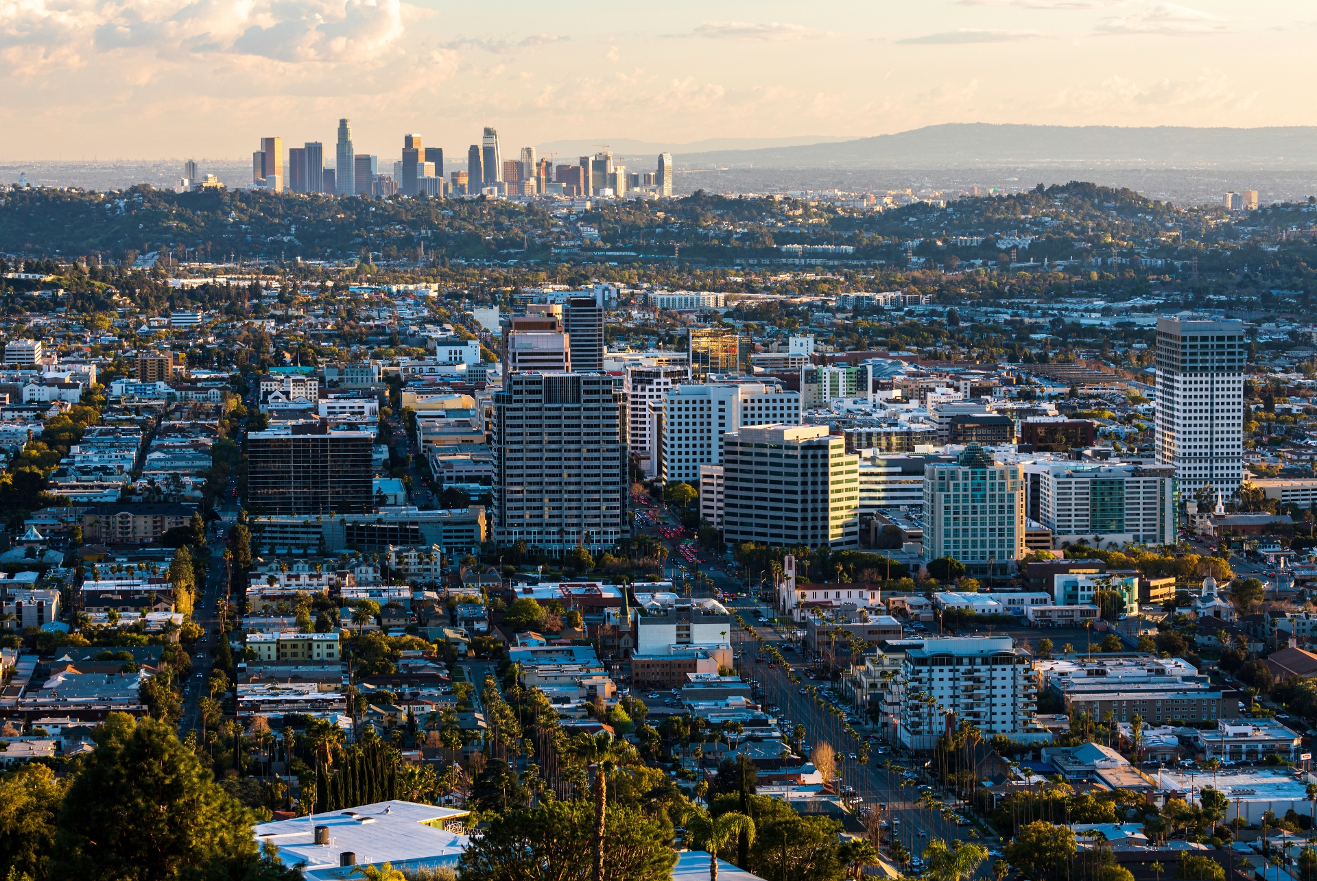 vue aerienne de glendale a los angeles